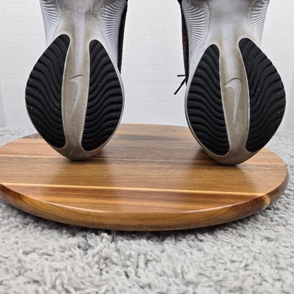 Nike Mens 12 Air Zoom Tempo Next% Flyknit Black Flash Crimson Road Running Shoe - Picture 10 of 12